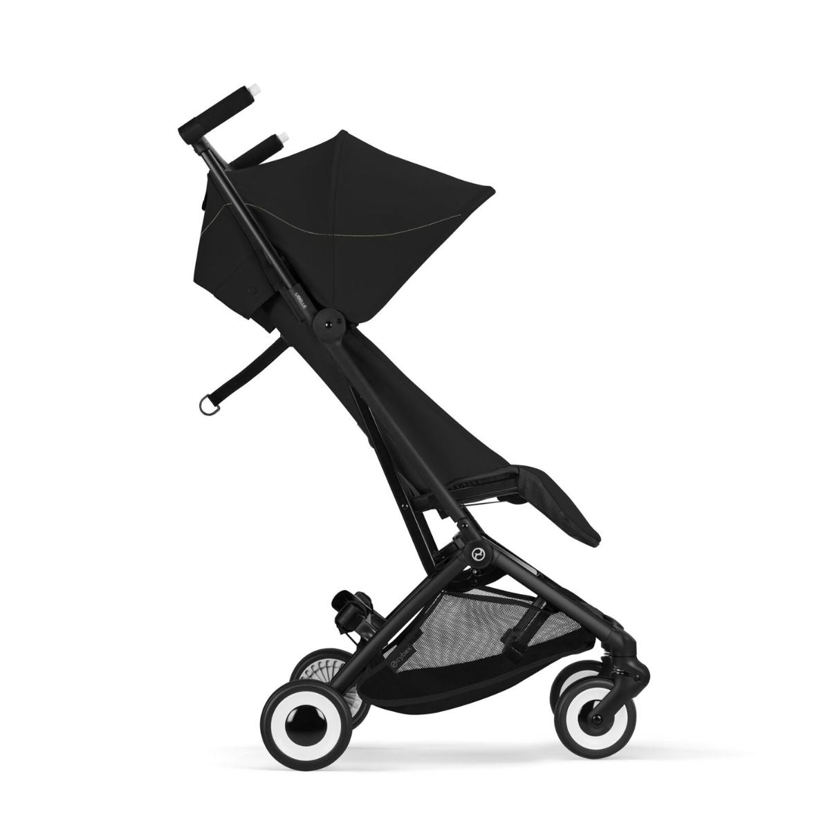 Cybex Libelle Ultra Compact Stroller - Black Frame/Magic Black - Comfortable Ride Wherever You Go